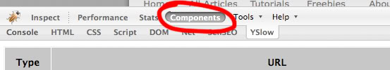 Components tab.