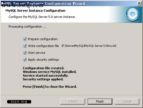 MySQL5安装图解二十二