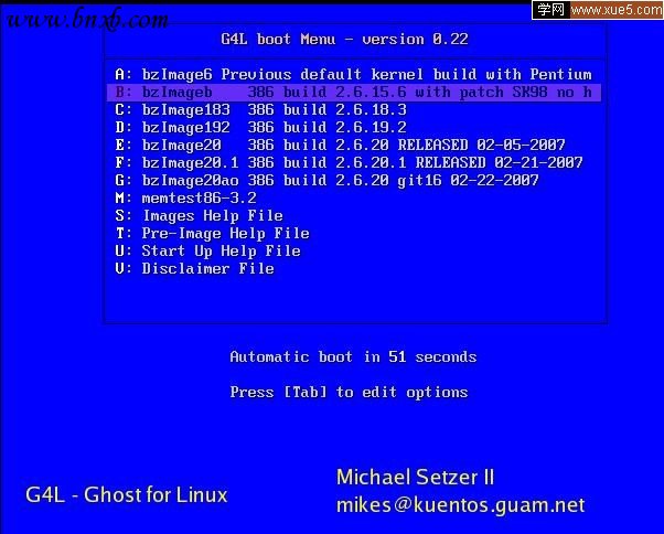 使用ghost对linux进行系统备份（图一）