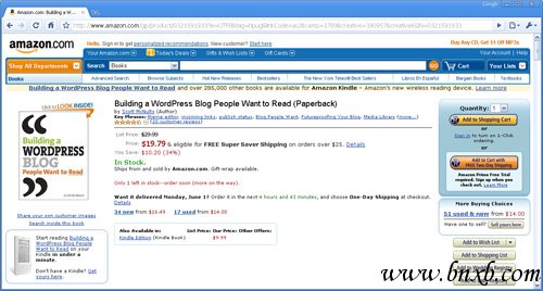 Amazon - recommended book for WordPress bloggers