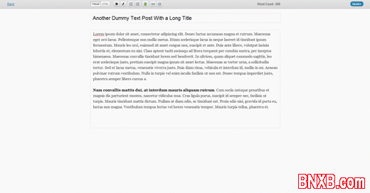 WordPress 3.2 全屏写作