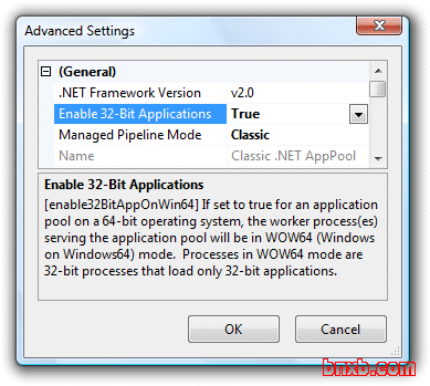 IIS7 32-bit Application Pool